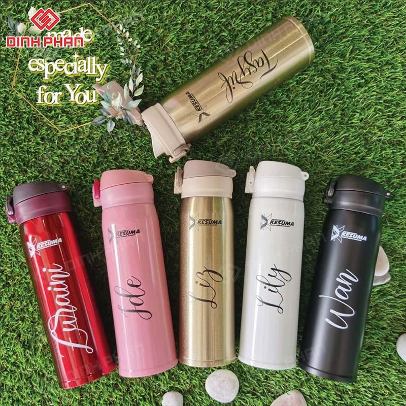 In UV dtf trên ly giữ nhiệt