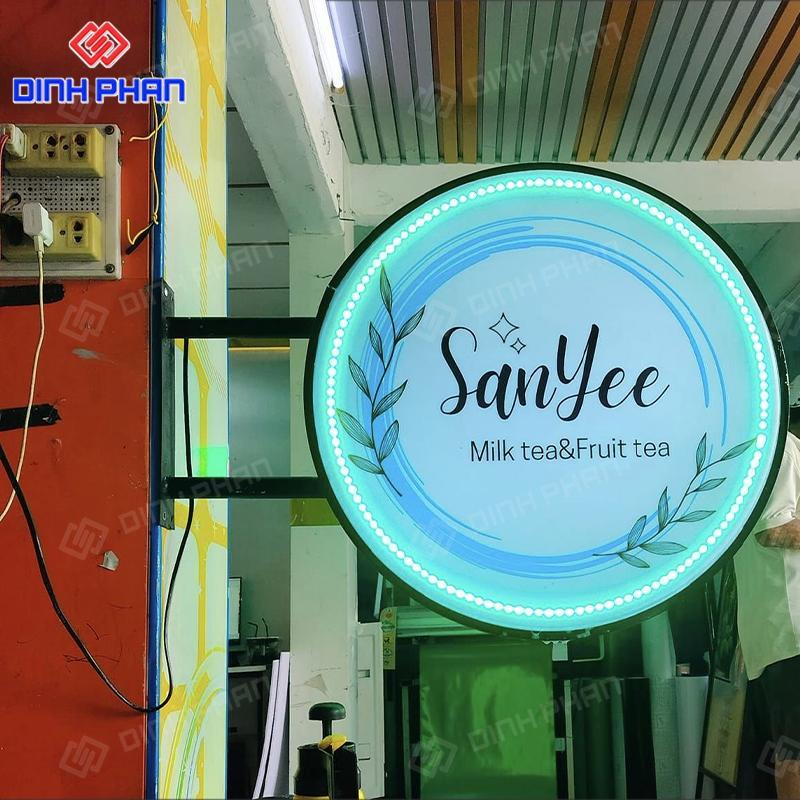 sản phẩm hộp đèn trà sữa